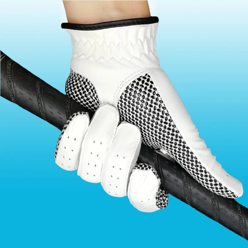 

Anti slip particle soft sheepskin Customized Leather Golf glove, Customized color