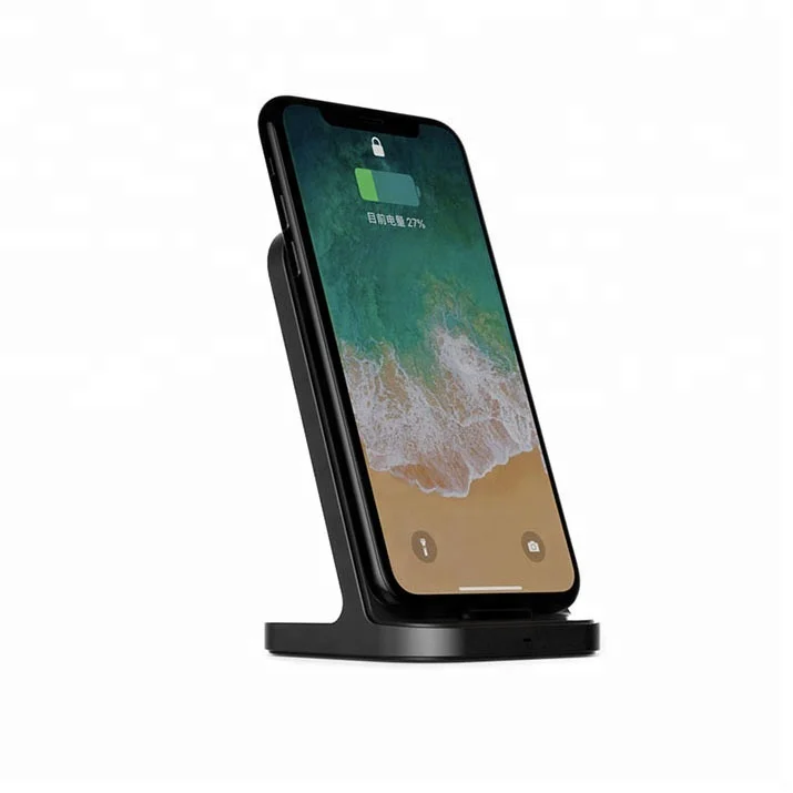 

Dual Coils QI Wireless Charger 10w Fast Wireless Charging Stand Holder, Black
