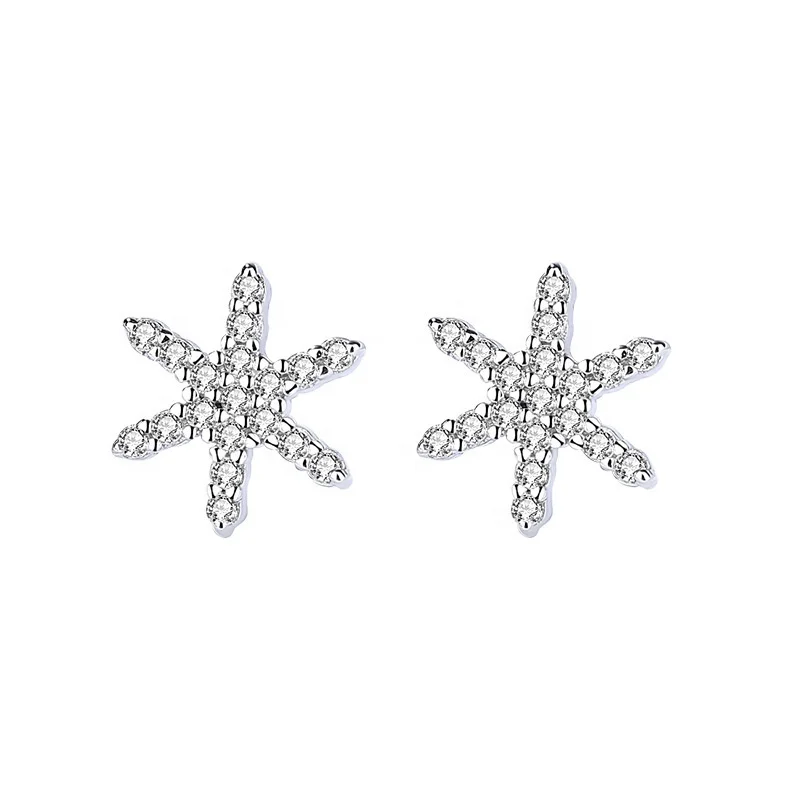 

2020 Chinese Wholesale Jewelry Women 925 Sterling Silver Star Earring, White