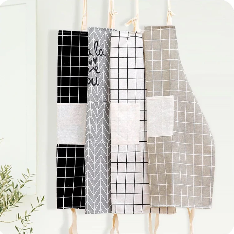 

Custom Waterproof Apron Cotton Printed Kitchen Apron Women Cooking Aprons