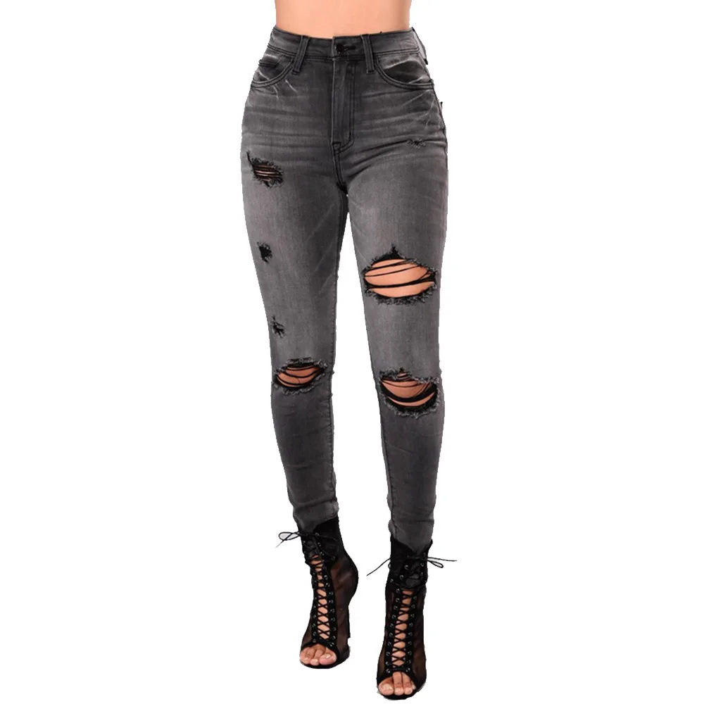 

2021 new plus size women's slim jeans skinny lady sexy pants, Picture color