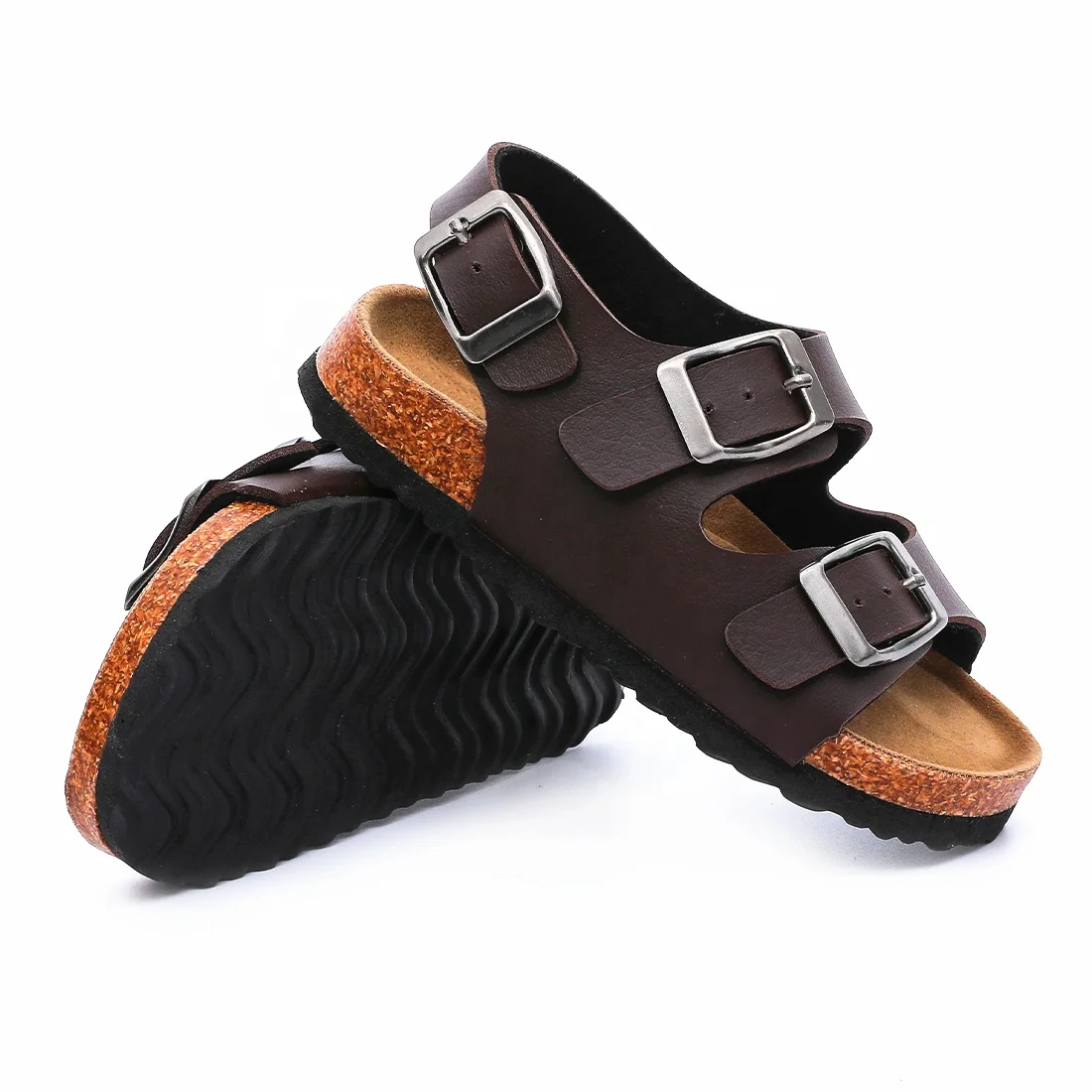 Wholesale Good Quality Children Kids Sandals For Toddler Boys With Comfortable Cork Footbed And