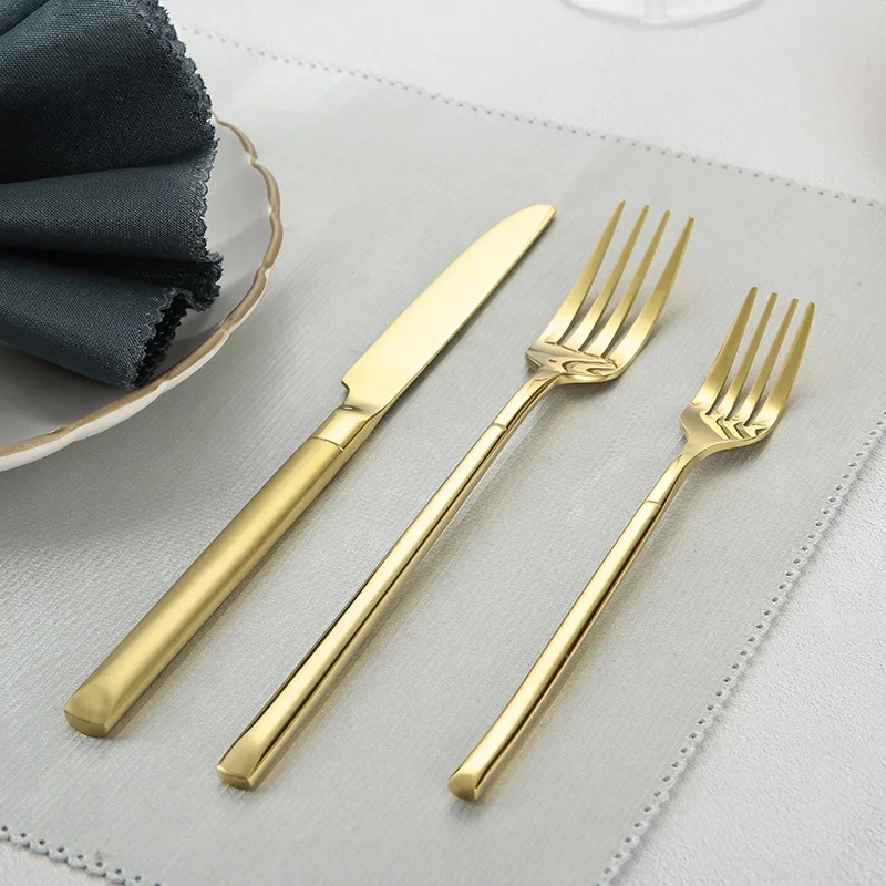 

Best Home Hotel & restaurant stainless steel 18/10 flatware tableware gold plated cutlery