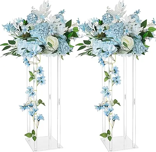 

Acrylic Vase Wedding centerpieces Column Flower Stand Rectangular Display Rack Cylinder Pedestal Stands for Parties Wedding