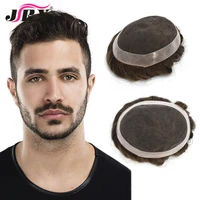 

100% Wholesale Men Hair Toupee Fine Mono with Hair Replacement System Mono & PU Toupee Men Remy Human Hair