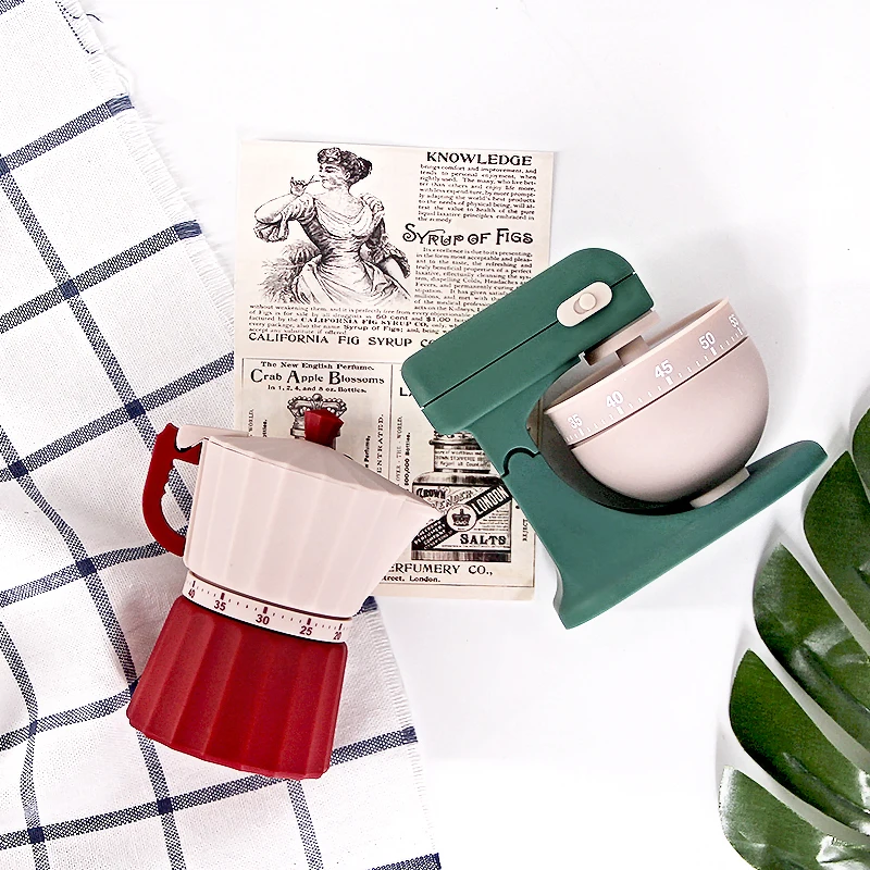 
Custom time management kitchen alarm clock coffee machine mechanical countdown 60 minutes student timer 