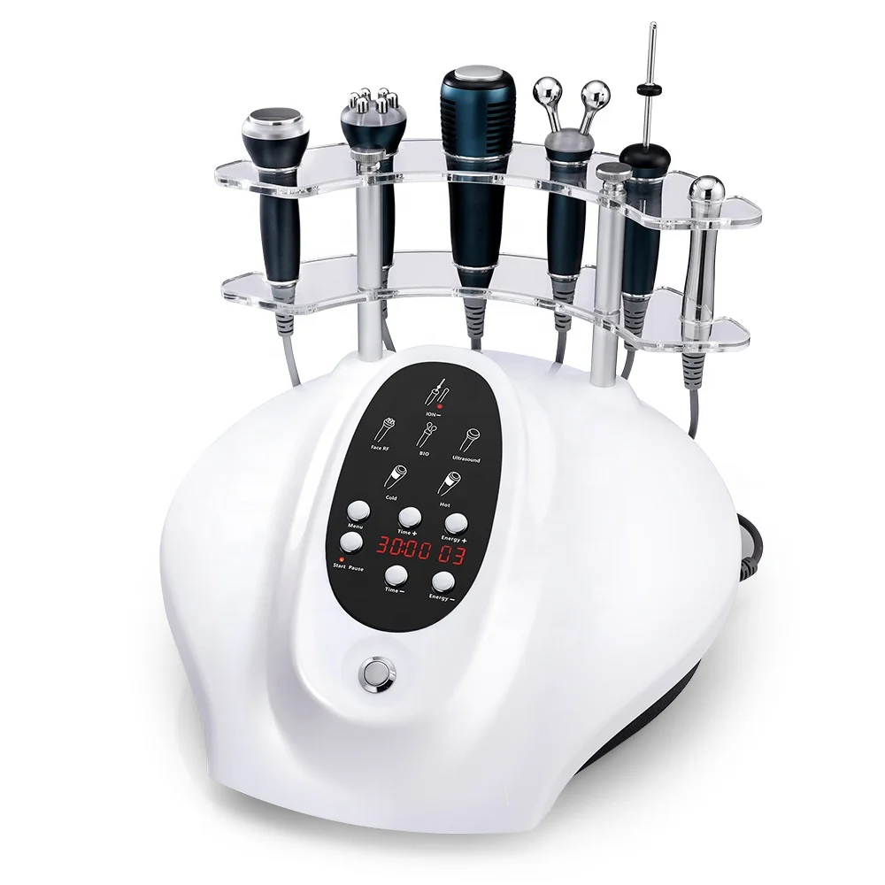 

5 in 1 Ultrasonic Micro-current Radio Frequency Cold Hammer Face Lifting Skin Tightening Beauty Machine