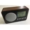 2019 newest digital modern design AM/FM radio controlled Bi-Bi alarm clock with wood frame