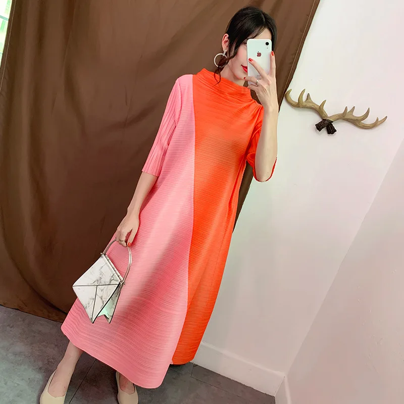 

Spliced half-sleeved long skirt casual 2020 new hot sale