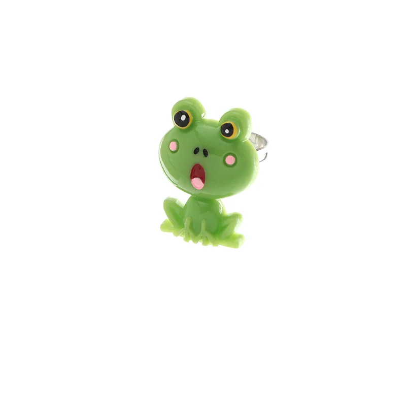 

Creative cartoon resin frog ring childish funny whale octopus animal ring index finger ring girl