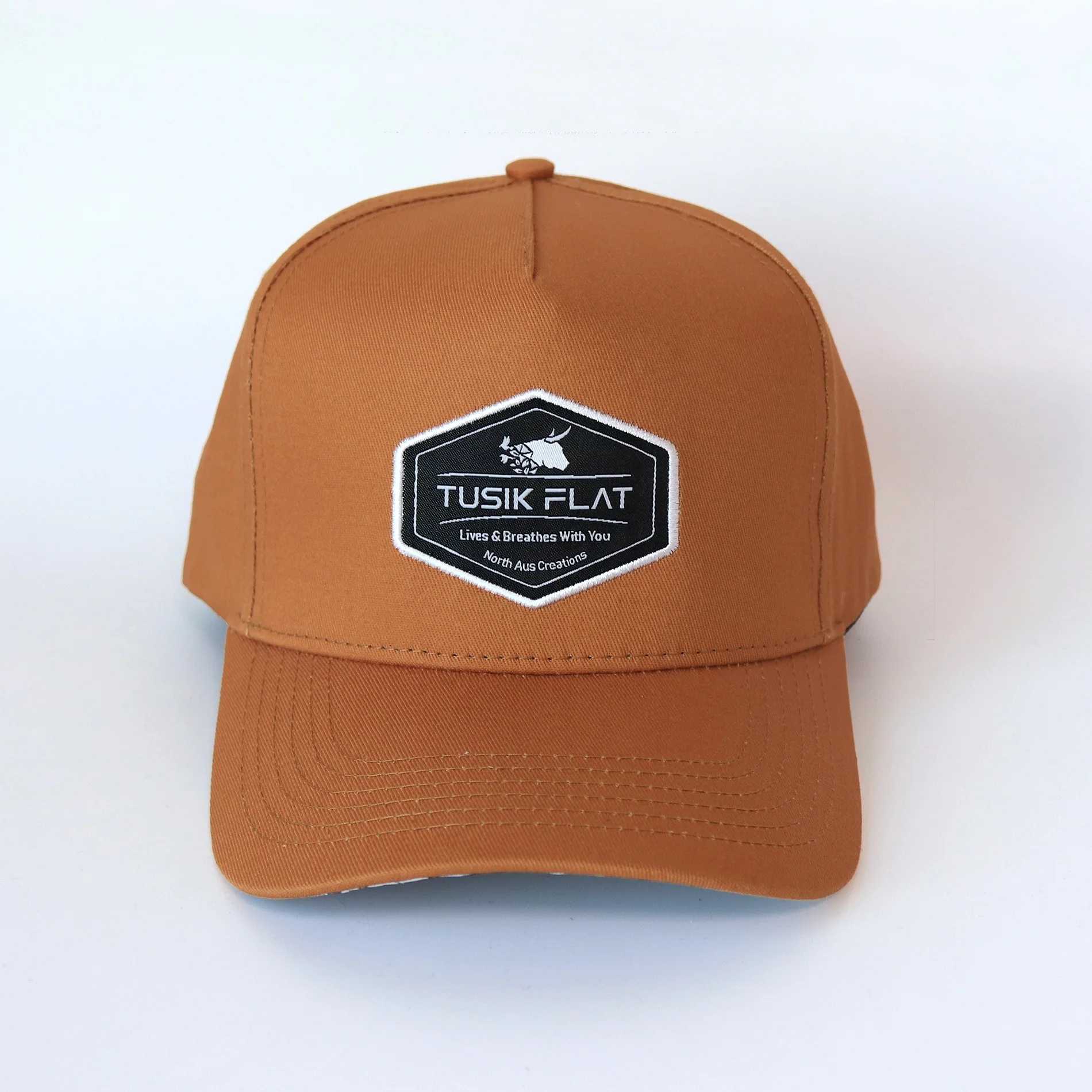 High Quality Custom Under Brim Printing 5 Panel A Frame Caps Custom