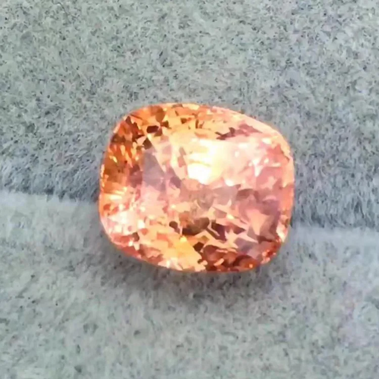 

Sri Lanka precious beautiful loose stone for jewelry 17.53ct pinkish orange natural unheated Padparadscha sapphire