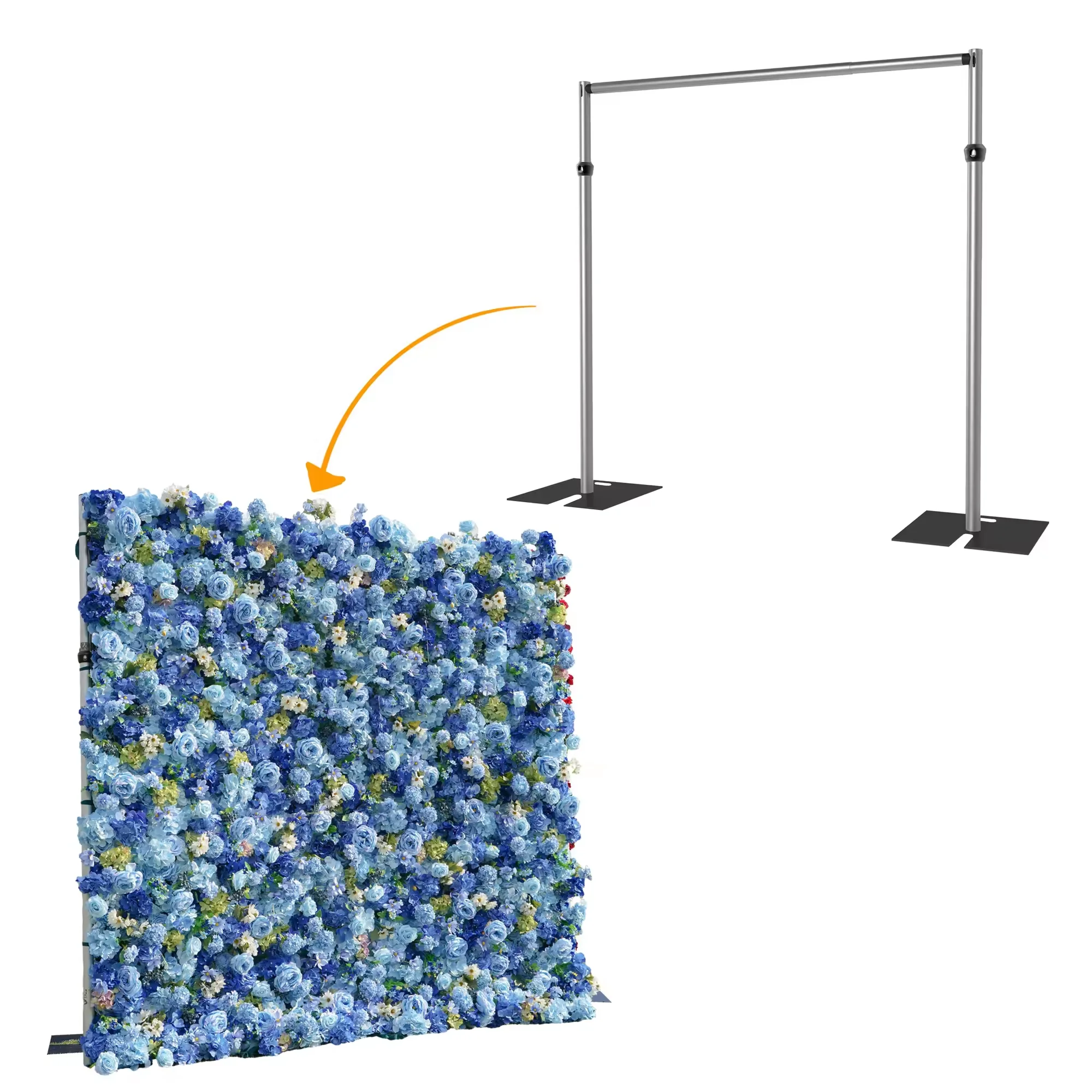 Upright Crossbars Bases Pipe and Drape System Securely Hold Any Fixed Height Upright Pole for Backdrops Events Photo Booths