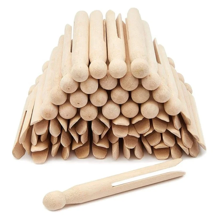 

New Product 90/120mm Multifunction Rain-bow color Wooden clothes pegs for Kids DIY