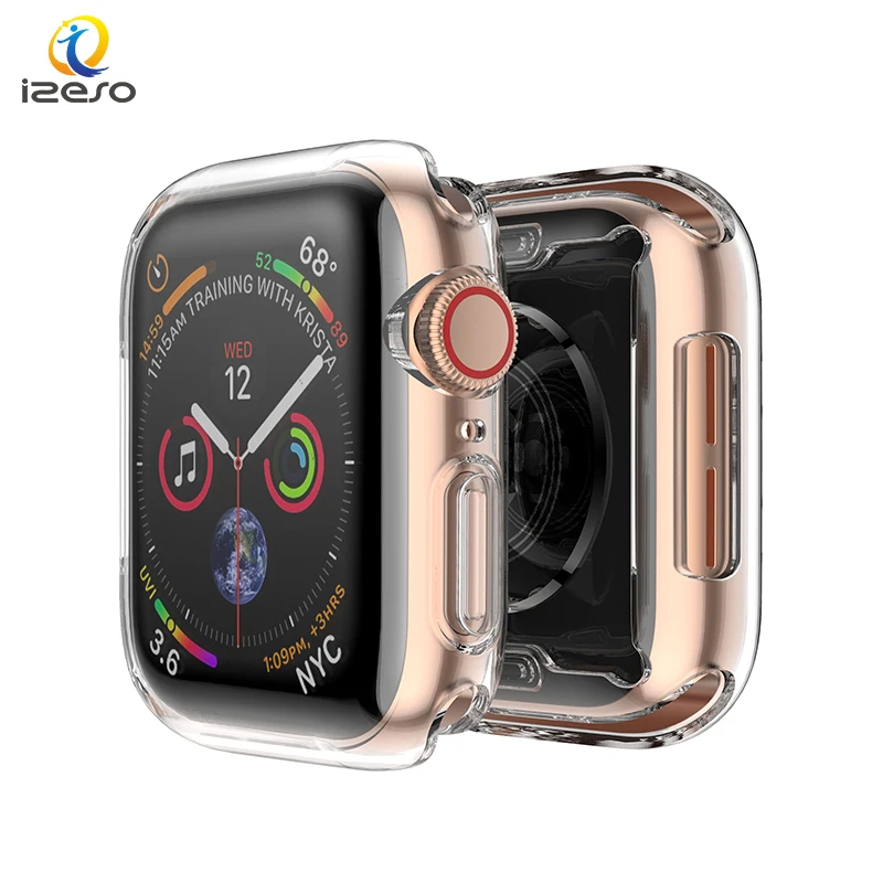 

High Quality Transparent TPU Cover for Apple Watch Case 7 6 5 4, Clear