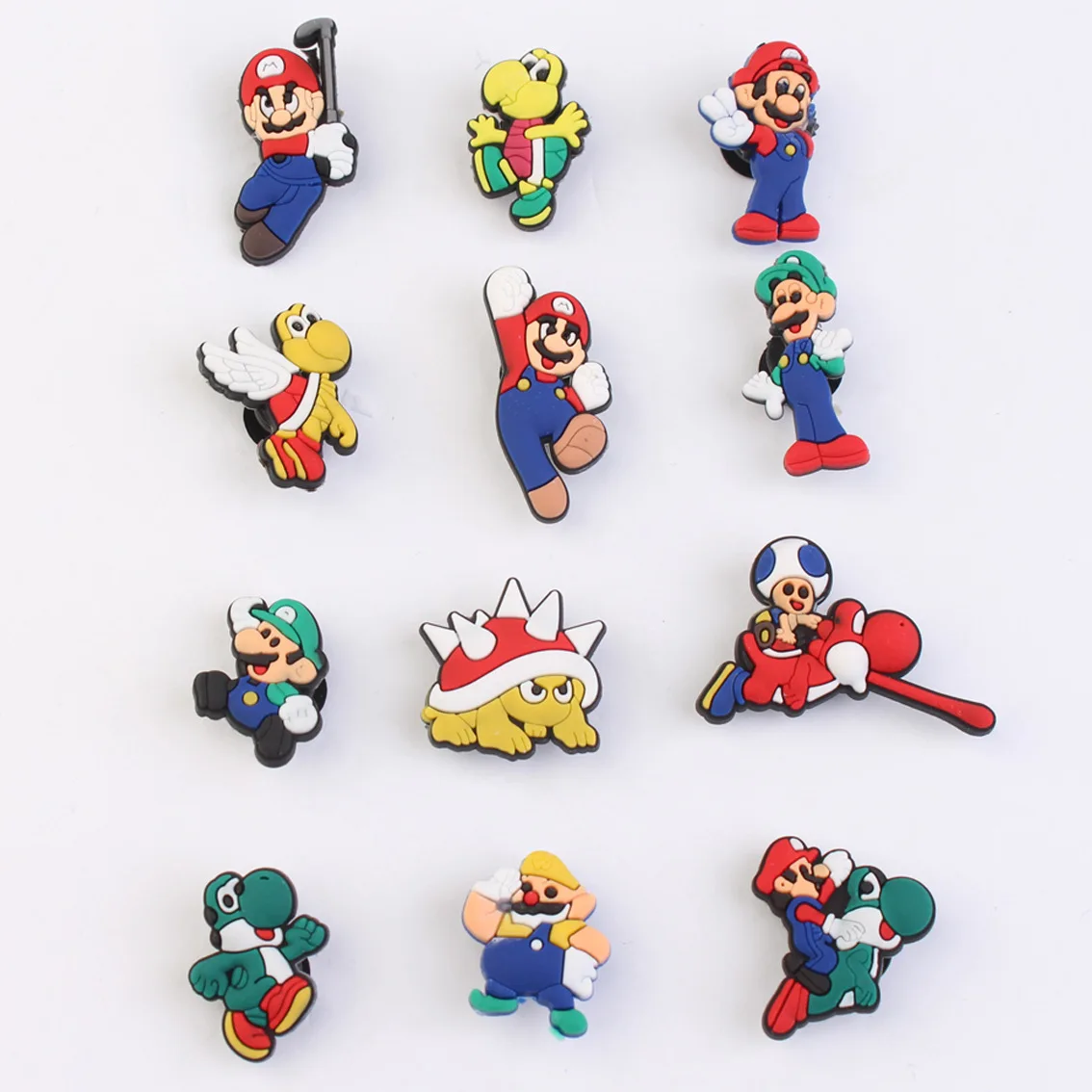 

Hot Sale 2021 New DIY High Quality Custom Shoes Charms With Tag Cartoon Super Mario PVC Shoes Charme Clogs Accesorios For Crocs, Picture