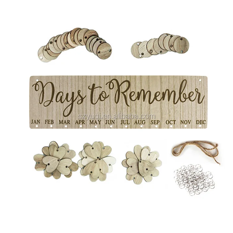 Amazon Top Seller Wood Crafts DIY Advent Wooden Calendar Handmade Gifts For Family Friends