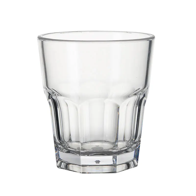 

240ml Plastic Cup Whisky Short Octangle Hard Plastic Cups Unbreakable 8oz PC Casablanca Glass