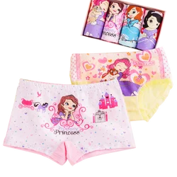 Factory cheap kids briefs soft cotton 5pcs one bag girls underwear wholesale children wearing panties