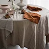 OEM Stone Washed linen Table linen and napkins , 100%French Linen Table Cloth With Various sizes