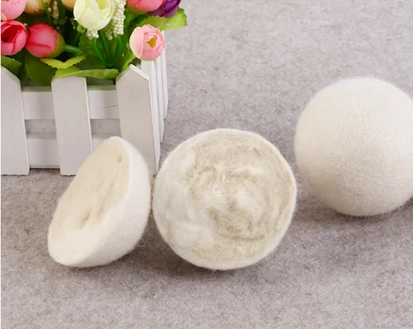

Factory cheap price Eco friendly reusable in stock laundry wool dryer ball, White/grey/customized color