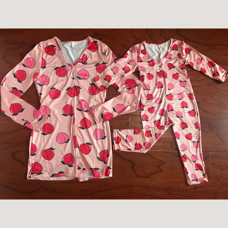 

Wholesale Women babies Onesie mommy and me outfits Pajamas mommy and me Onesie, Customized color/as show