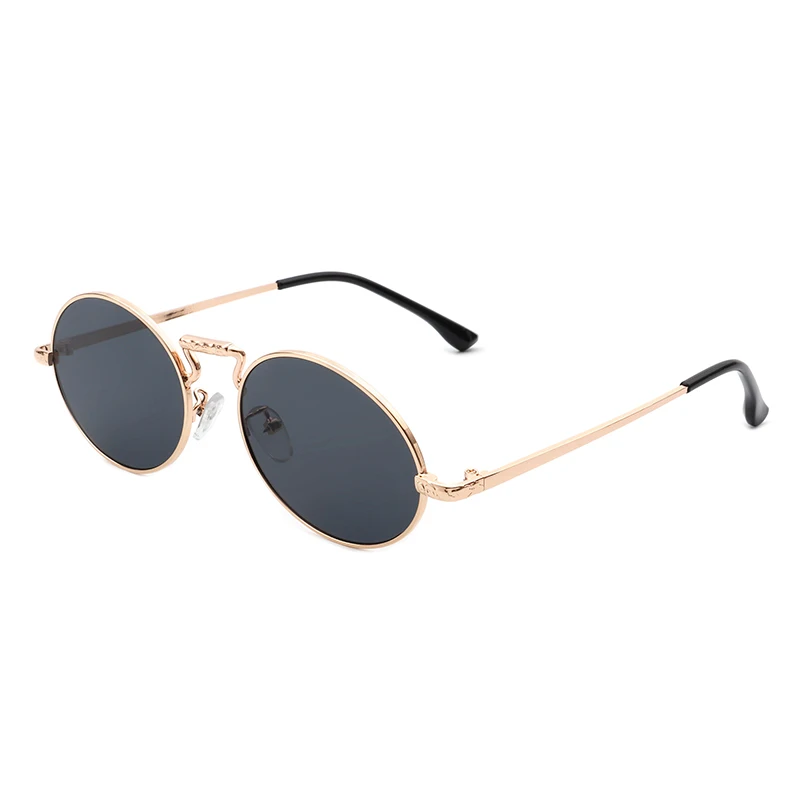 

Lightweight Trendy Gold Sun Glasses 2022 Newest Vintage Round Frame Uv400 Eyewear Men Women Oem Metal Colorful Sunglasses