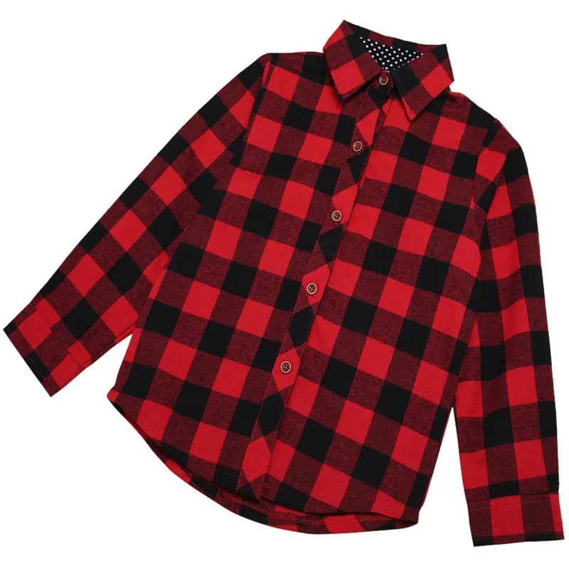 

Baby Girls Red British Plaid Shirt Girl Classic Basic London Style Blouse Kids Clothes Children Spring Outfit 2021 New Fashion