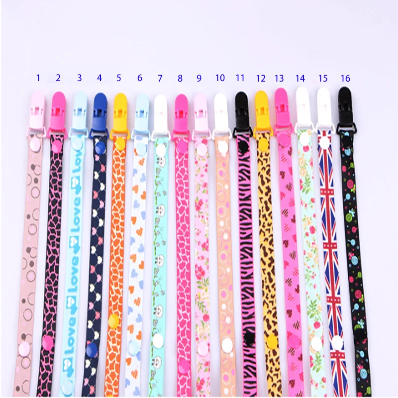 

Dummy clip pacifier chain dummie binky baby clips soother holder floral gift