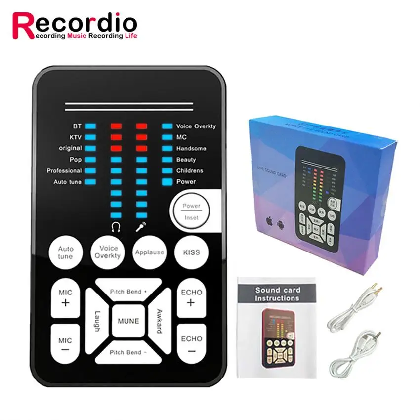 

GAX-V6 Multifunctional Karaoke Sound Card With Low Price, Black