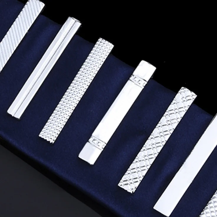 

Short Tie Clip 4CM Men Silver Fashion 10 Models Simple Tie Clips Wholesale, Silver color