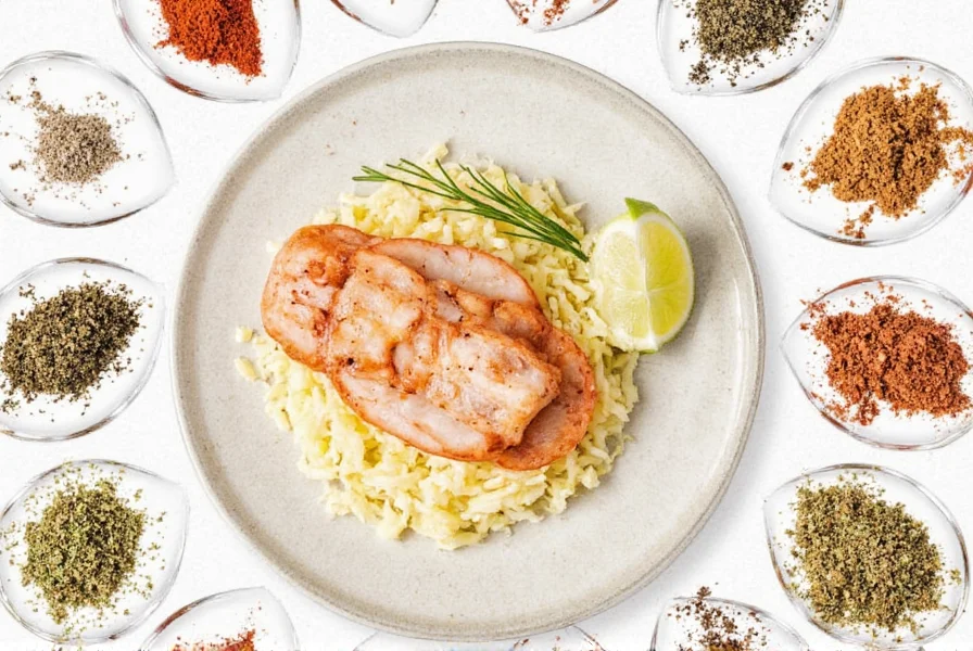 Fresh herb garnish on grilled fish