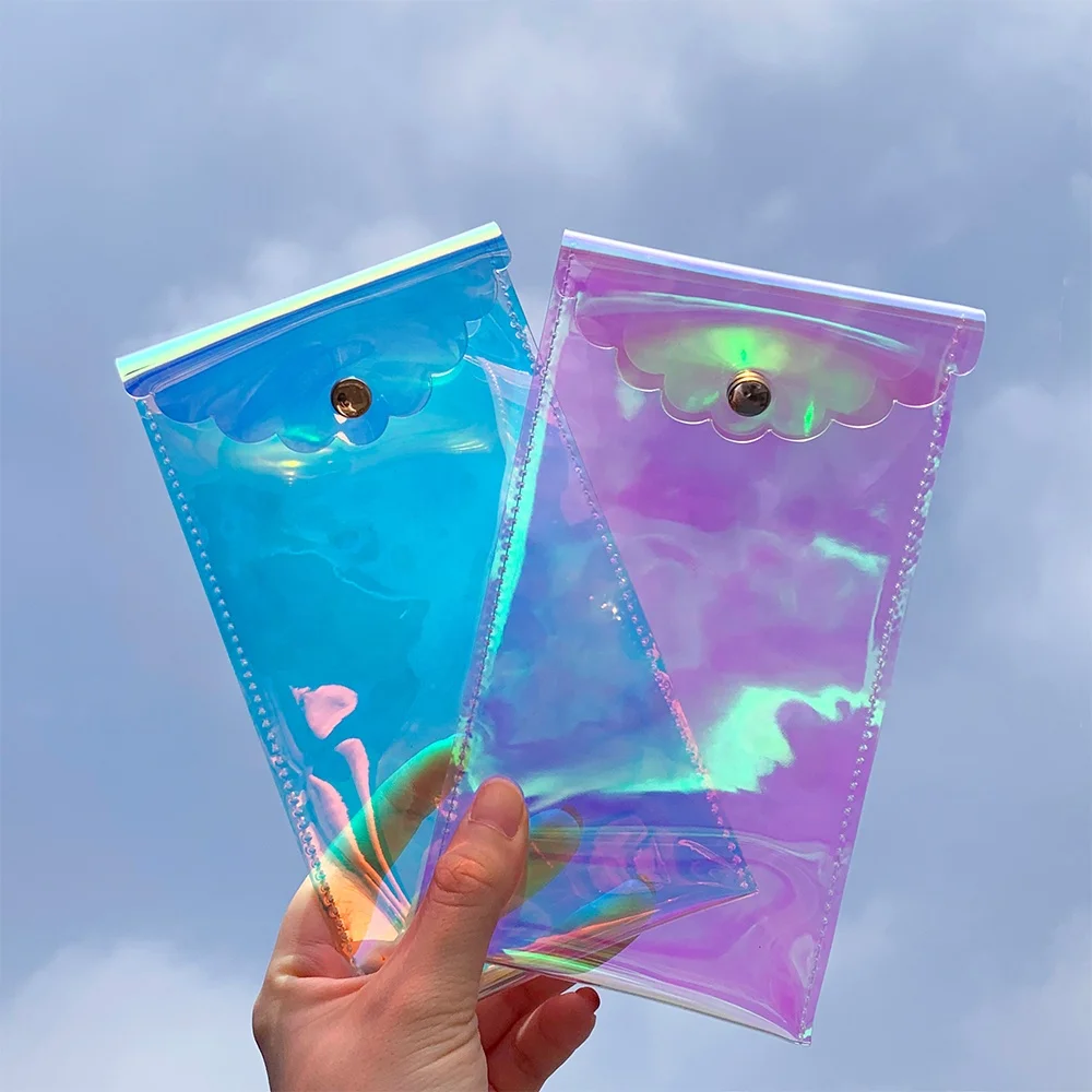 

Waterproof Clear Transparent Custom Eyeglasses Packaging Tpu Plastic holographic Sunglasses Case With Logo, As showned or customized