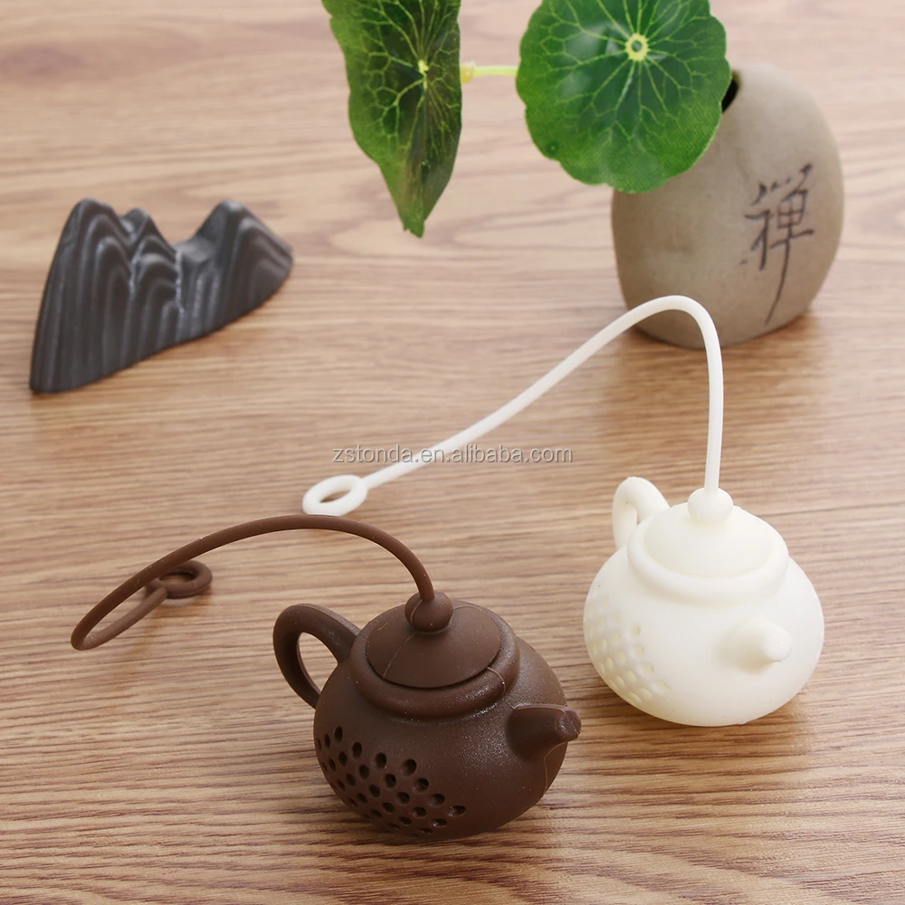 Durable Silicone Teapot Shape Tea Infuser Filter, Tea Bag Leaf