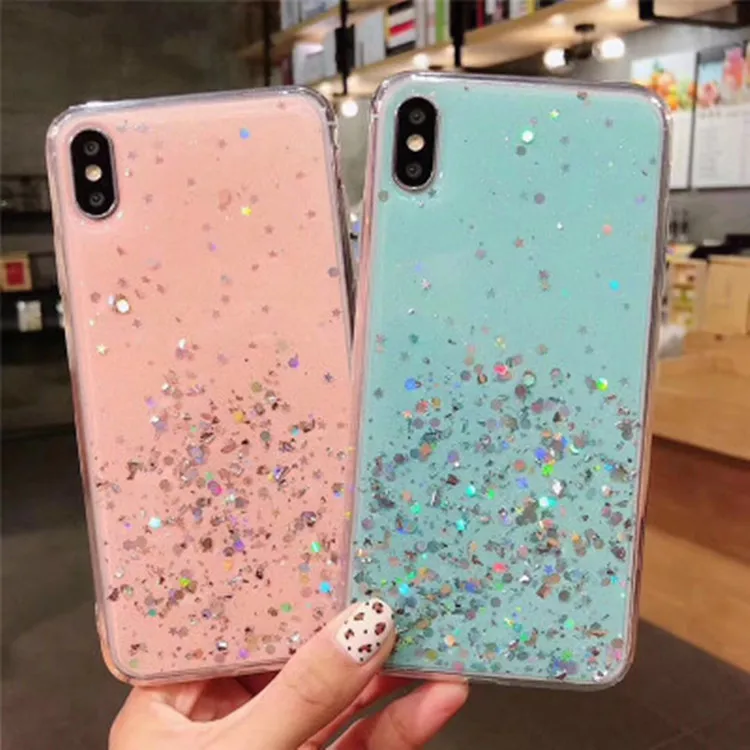 

Fashion tpu bling glitter phone back covers tpu shockproof cellphone case for iPhone 11 pro max