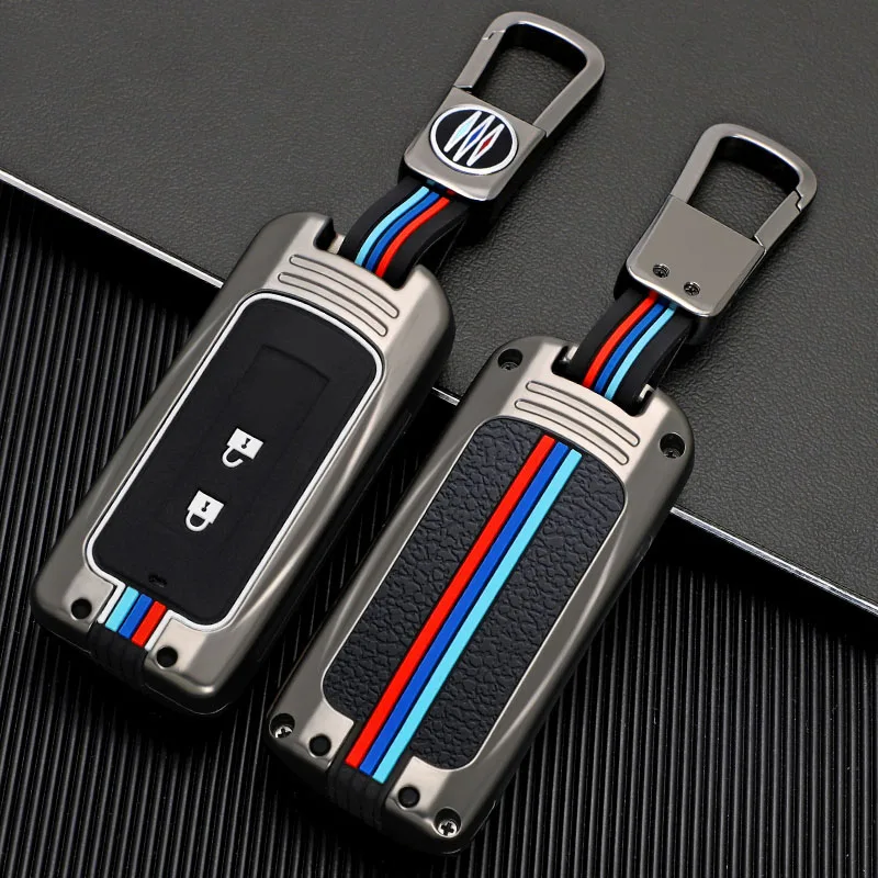 

Key Case Fob Shell Cover For Mitsubishi L200 ASX Outlander Eclipse Cross Pajero Sport Lancer Accessories Car-Styling Keychain