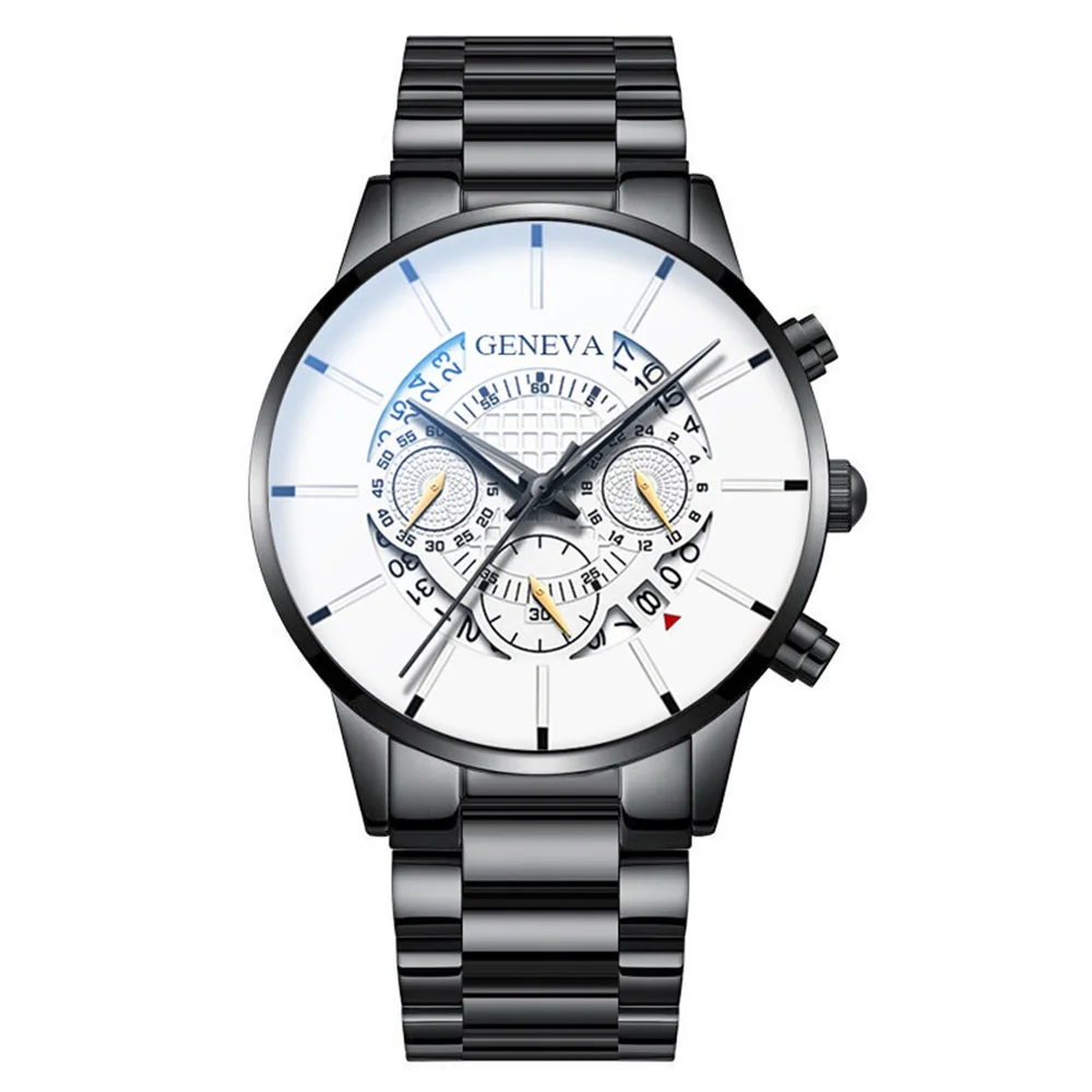 

New Fashion Men Stainless Steel Watch Luxury Calendar Quartz Wrist Watches Business Casual Watch for Men Clock Relogio Masculin