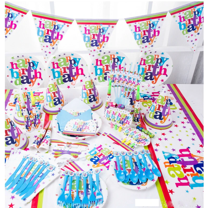 
Birthday Party Supplies LOL Buzz Light Year Theme Set Dance Party Decoration Custom Disposable Paper Tableware 80 Pieces 
