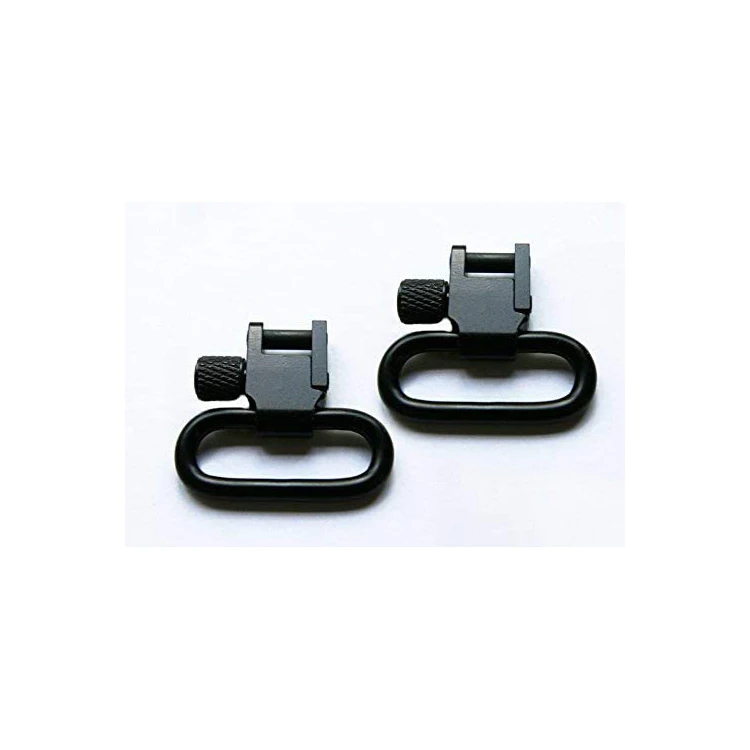 

Pair of 1 Inch Swivels All Metal Three Color Options Gun Sling, Black