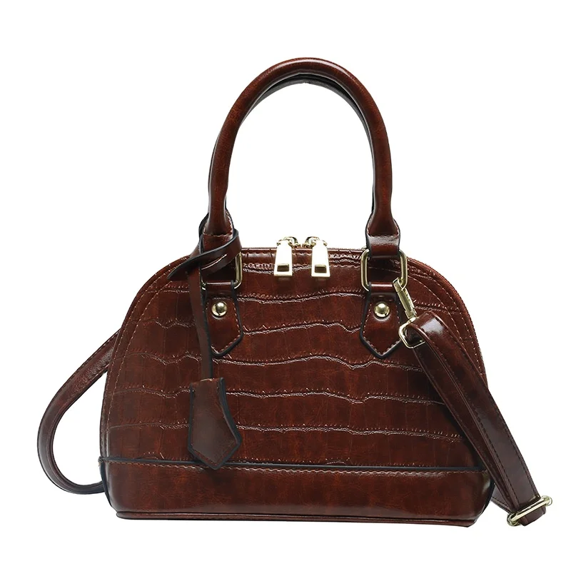 

Crocodile pattern Tote Shell bag 2021 Fashion New Quality PU Leather Women's Designer Handbag Vintage Shoulder Messenger Bag