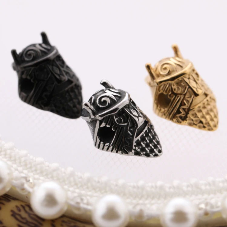 

DIY Bracelet Jewelry Making Personalised Stainless Steel Helmet Charm Beads