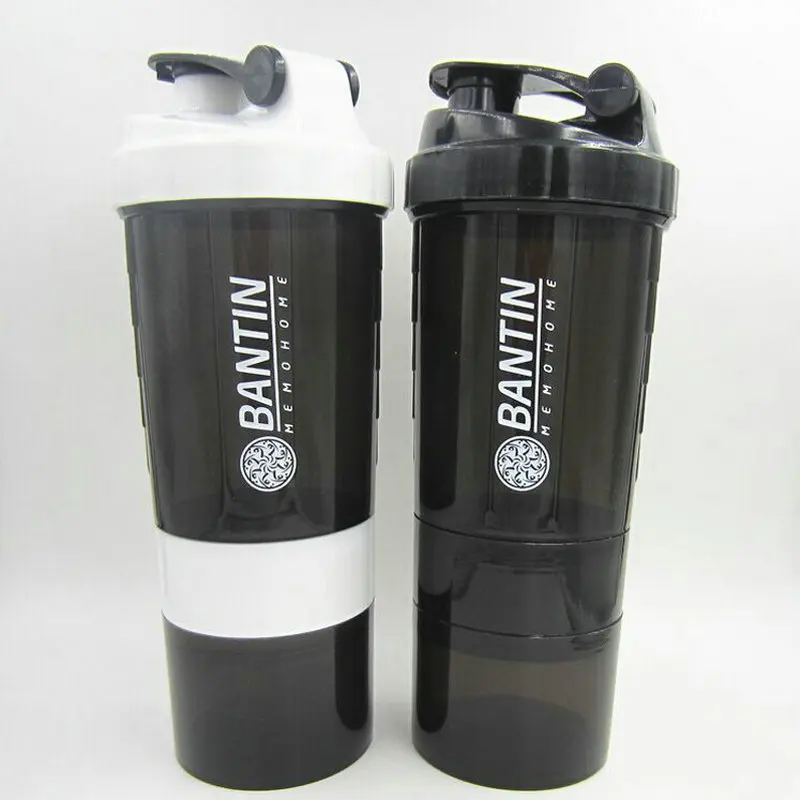 

Fitness Sports Classic Protein Mixer Shaker Bottle with Twist and Lock Protein Box Storage bottle