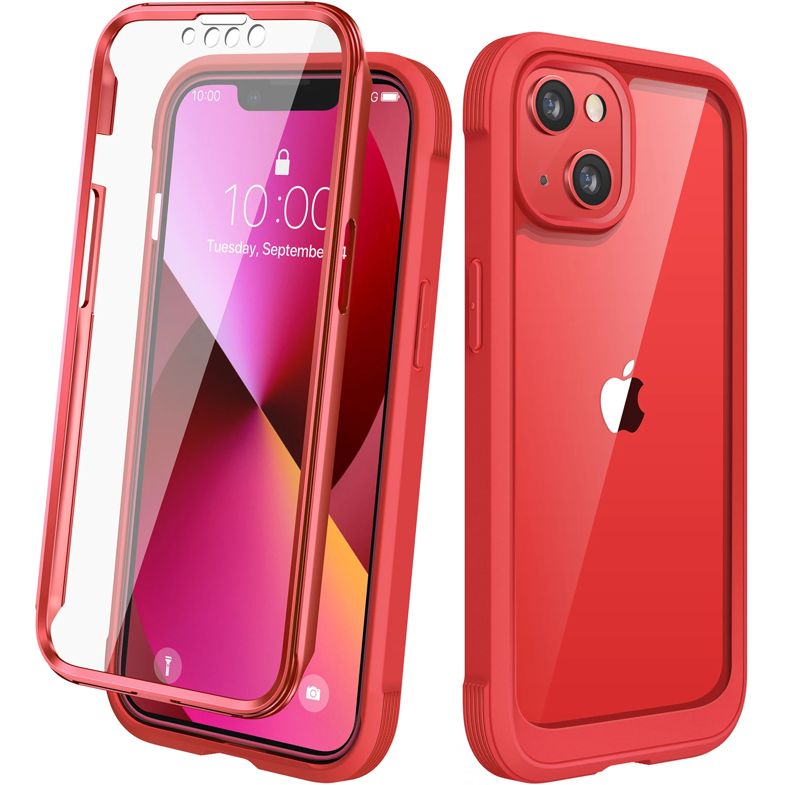 

Diaclara Mobile Phone Bags&Cases Hybrid TPU Mobile Phone Cases Cover For iPhone 13, Red