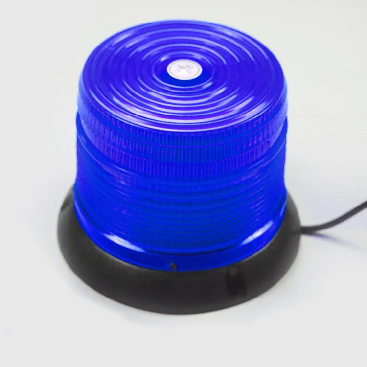 60W waterproof magnet screws mount blue shell led flashing rotary beacon warning light