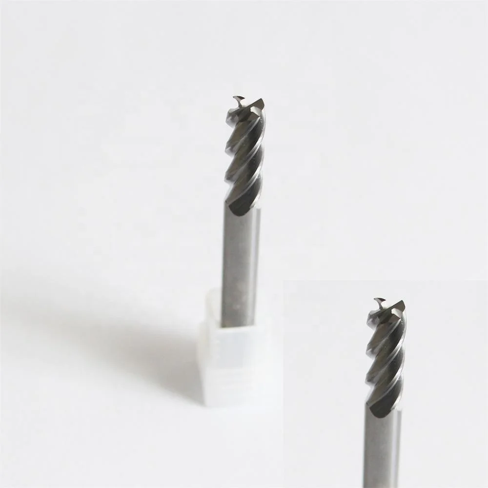 DLCC 1/4"wear-resistant 4-flute Flat Milling Cutter Carbide End Mill for Metal Processing Cutting Tools