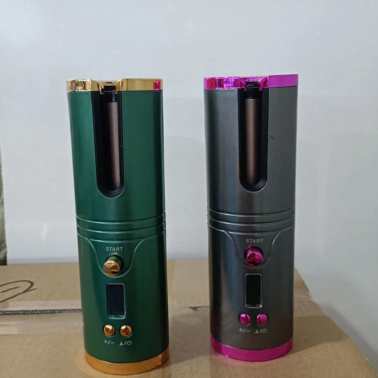 

Cordless Portable Heating Ceramic Rotating Auto Curler Hair