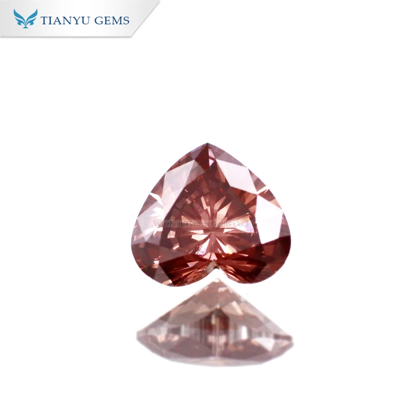 

Tianyu Diamont Wholesale 2.24CT VS Clarity Fancy Dark Pinkish Brown Heart Shape Lab CVD Diamonds