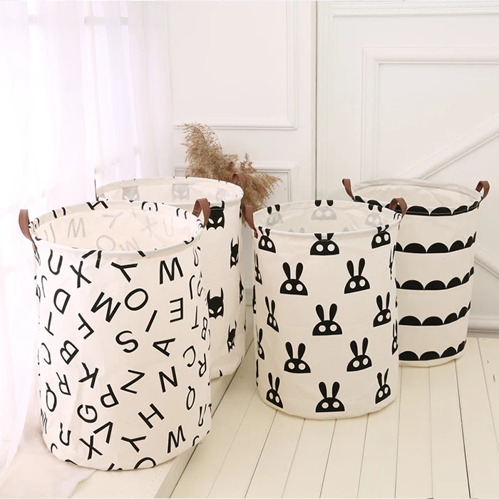 

Home Center Baby Foldable Cavas Fabric Stand Basket Laundry Product, Customized color