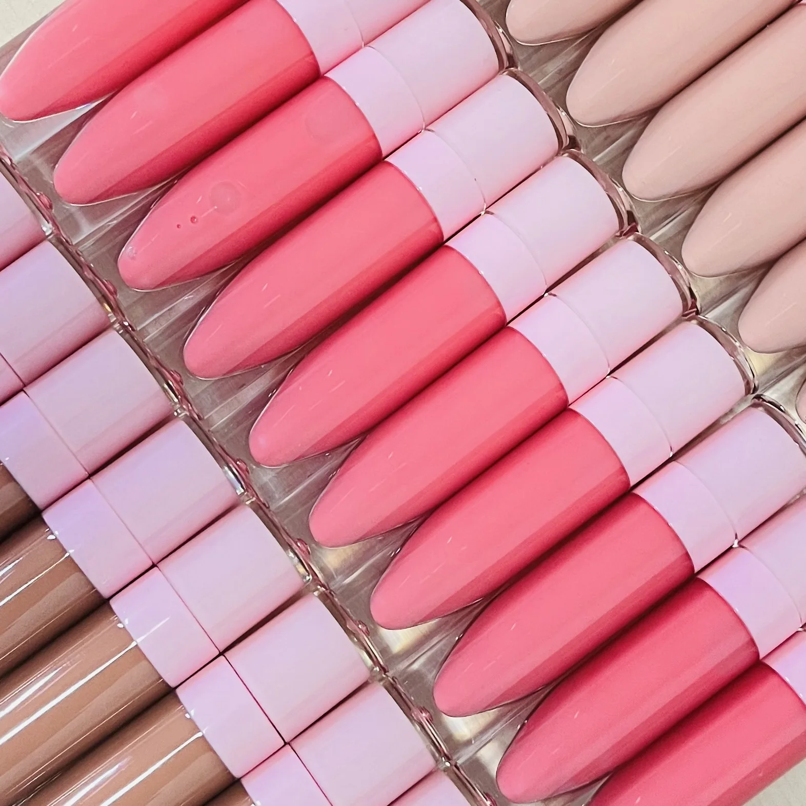 

New arrivals pink lip gloss tube wholesale cute lip gloss private label