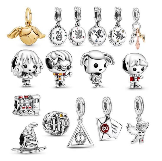 

2021 New Wholesale Stone Alloy beads Bulk charms harry styles bracelets charms for bracelet making jewelry For Women Gift, Silver